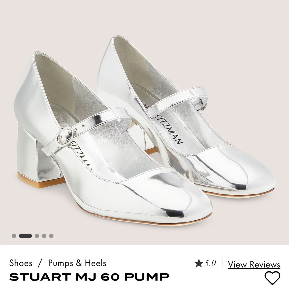 Stuart Weitzman White Mary Jane Heels